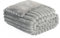 OHS Grey Throw Blanket Ribbed Faux Fur, Thick Fleece Blanket Throws Decorative Winter Warm Blanket Ultra Soft Cosy Warm Sofa Throw Blanket for Bedroom Living Room, 125 x 150cm - Grey