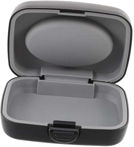HOMOCONO Portable Hearing Aid Storage Box Lightweight Shockproof Protection Case Cushion Lining Compact Hearing Aid Carrier for Travel and Daily Use