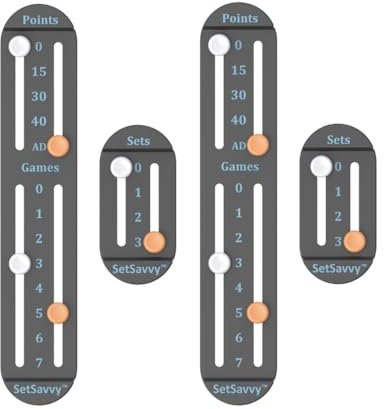 Tennis Score Keeper für Schläger und Paddel, Tennis-Punktezähler, einfach zu montierender Punkt-Tracker für die Aufnahme von Punkten, Spielen und Sets, federleichtes Punktezähler, 2 g (Schwarz, 2