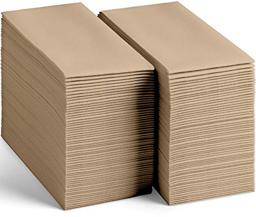 Einweg-Servietten aus Holz, Leinengefühl, 30,5 x 43,2 cm, stoffähnliche Papierservietten für Hochzeit, Bad, Party oder Veranstaltung, 200 Stück