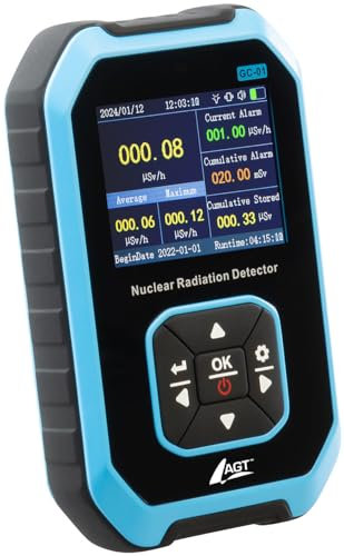 AGT Strahlungsmessgerät: Digitaler Akku-Geigerzähler & Dosimeter, Beta-/Gamma-/Röntgenstrahlung (Geiger-Zähler, Geiger-Müller-Zähler, Strahlen)