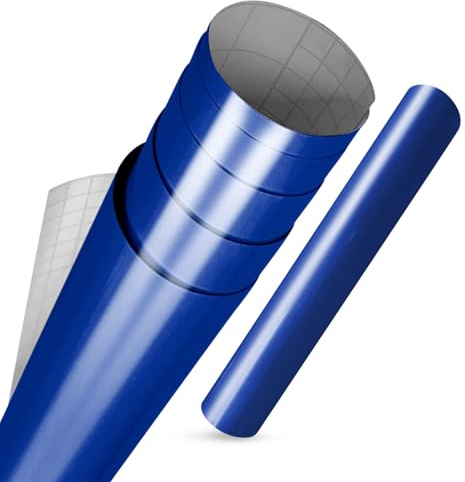 vgoltd Furniture Stickers Gloss Self Adhesive Vinyl Wrap Sticky Contact Paper Roll for Kitchen Countertop Cupboard Cabinets Wardrobe & Tabletops (King Blue, 60 x 200 cm)