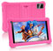 SANNUO Tablet para Niños 7 Pulgadas Android 13 con RAM 8GB ROM 64GB (TF 128GB), GMS Certified, Control Parental, Pantalla IPS HD, Doble Cámara, WiFi, Tablet Niños Educativo con Funda de EVA (Rosa)
