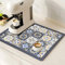 SOQKEEN Tapis Vaisselle Absorbant, 50 x 30 cm Tapis Egouttoir Vaisselle Multifonction, Tapis Machine à Café Antidérapant, Tapis de Bar