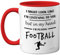 Stuff4 Football Gifts - in My Head I'm Playing Football Mug - Funny Gift for Footy Players, Footie Lover Presents, 11oz Ceramic Red Premium Mugs Novelty Cup