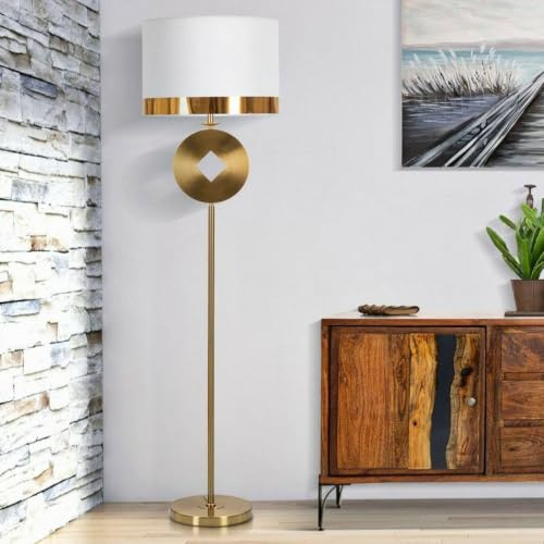 Dmora Stehlampe Bore Weiß Lampenschirm Sockel e27