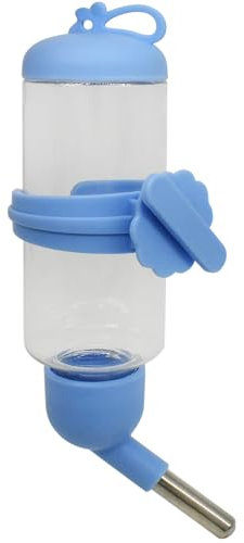 GKYZBB Meerschweinchen-Wasserflasche/Futterspender für Hamster, Igel, Gleiter, Kaninchen, Mäuse, andere kleine Haustiere und Tiere, geeignet für Käfige, Boxen oder Wandmontage, 125 ml, Blau