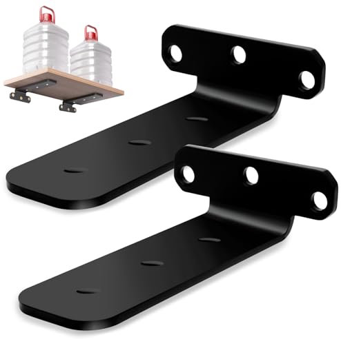 Staffe Mensole 15 cm, 2 Pezzi Staffa per Mensola Invisibile Nero Reggimensola a Scomparsa con Viti Staffe a L per Mensole Pesanti in Metallo per Scaffali Cucina Casa Ufficio
