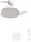 CREATE / WIND CLEAR STUDIO S/Ventilador de techo con luz blanco con controlador de pared y mando / 40W, Temporizador, Ø 91 cm, aspas retráctiles, 3 temperaturas de luz, función verano-invierno