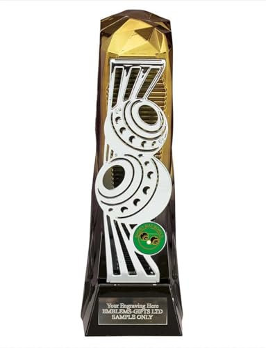 Short Mat Bowls Award 230 mm Shard Trophy Engraved Free
