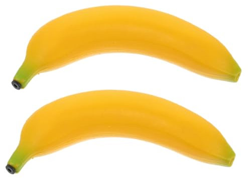 BCOATH 2pcs Plastic Rhythm Shakers Boys and Girls Percussion Instruments Banana Shaped Noise Makers for Sensory Play Musical Party Favor Activity Toy