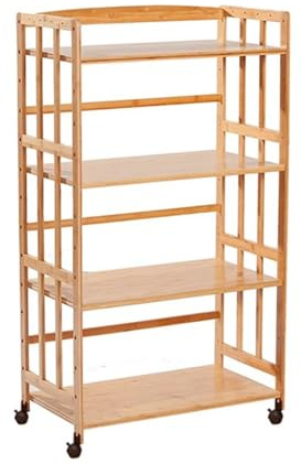 wanghaiyanBD Audio Cabinet AV Media Stand, HiFi Rack Eckregal, 4 Etagen Bodenstehender Aufbewahrungsturm für Wohnzimmer, Plattenspieler & Stereo-Komponentenregal