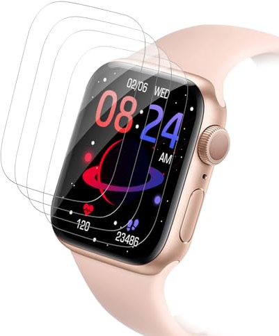 4 Stück für Panzerglas Schutzfolie für Apple Watch 10 46mm, HD 3D Vollständige Abdeckung, Selbstheilende TPU Anti-Kratzer, Displayschutzfolie, Hohe Touch-Empfindlichkeit, Anti-Fingerabdruck Schutzglas