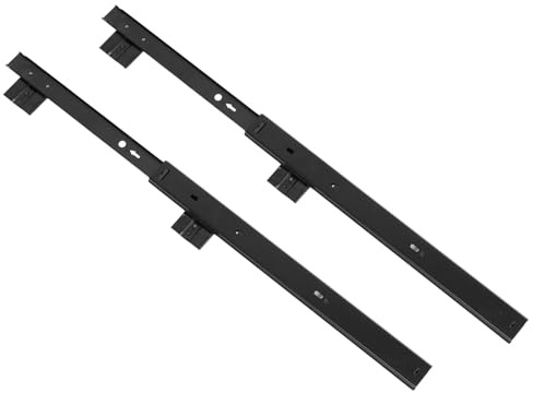 FOMIYES Glissière de Clavier Coulissante 35 Mm Largeur, Rail de Bureau Multifonctionnel Noir 14 Pouces Roulements à Billes, Support Réglable pour Tiroir D’ordinateur, Accessoires