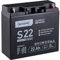 Accurat Supply AGM Solarbatterie S22-12V, 22Ah, 30% mehr Kapazität, zyklenfest- VRLA Versorgungsbatterie, Aufbaubatterie Wohnmobil, Wohnwagen Batterie, Bootsbatterie, Bleiakku für Camping