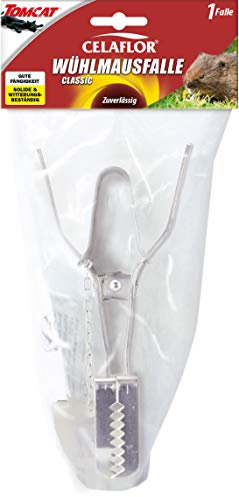 Celaflor Wühlmausfalle, Wühlmauszangenfalle, bewährte Zangenfalle aus verzinktem Stahl, 1 Stück