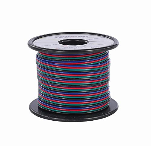 TUOFENG 22 AWG 12.5 m 4 Pin RGB Verlängerungskabel Netzkabel 4 Farbe für Single LED Streifen Licht 3528 5050