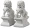 Siunwdiy Große FOO Dog Statue EIN Paar Schutzlöwen, asiatische Steinstatuen, Feng Shui-Dekoration für Zuhause,Grau,18 cm