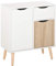 HOMCOM Sideboard Floor Cabinet Storage Cupboard with Drawer for Bedroom, Living Room, Entryway, Brown