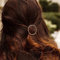 Yheakne Runde Haarspange, hohl, rund, goldfarben, Haarspange, minimalistisch, geometrisch, Metall-Haarschmuck für Damen und Mädchen (Goldkreis)