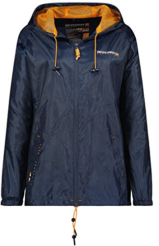 Geographical Norway Boat Lady - Veste Coupe Vent Femme Outdoor - Blouson Imperméable Manches Longues Femmes - Manteau Tactique Résistant Pluie (Marine S Taille 1)