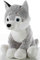 Heunec & Co.KG Husky sitzend XL, Grau/Weiß