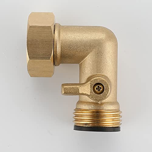Robuster Messing-Absperrventil, Gartenschlauch, Winkelverbinder, 90 Grad, Messingschlauch, beseitigt Belastung und Belastung von Wohnmobil-Wasseransaugschlauch-Armaturen, FHTx1.9 cm (1.9 cm) 90A)