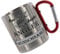 Crealuxe Edelstahltasse mit Karabiner - Der Beste Angler heißt Wunschname - 330ml Tasse personalisiert mit Gravur, Kaffeetasse, Bürotasse, Metalltasse mit Name, Angelzubehör