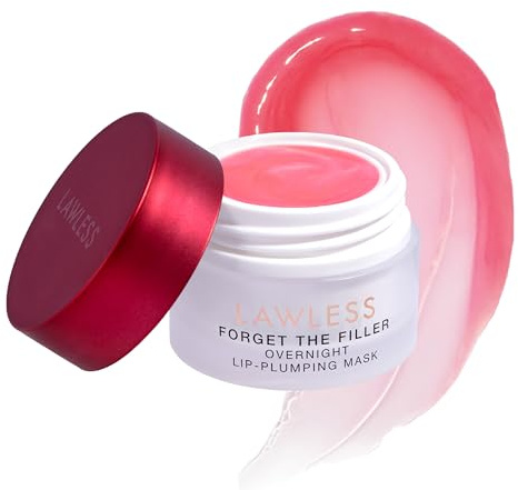 LAWLESS Forget the Filler Lippenmaske – Cherry Vanilla – Premium Lippenauffüllende Behandlung über Nacht mit natürlichen Inhaltsstoffen, die entwickelt wurden, um die Lippen aufzufüllen, zu