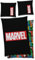 Marvel Bettwäsche Logo 135x200 + 80x80 cm 100% Baumwolle Linon/Renforcé Bettzeug Bettbezug MCU Comics Iron Man Hulk Thor Captain America Spider Man schwarz Reißverschluss