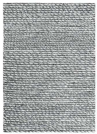 THE DECO FACTORY LATONIE Teppich aus Wolle und Viskose, Hellgrau, 120 x 170 cm