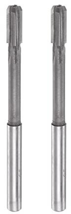 sourcing map 2Stk Spann Reibahlen 6.5mm H7 C1/K30 Hartmetall Spitze Präzision Gerade Flöten Rund Schaft Drehbank Maschinen Fräser