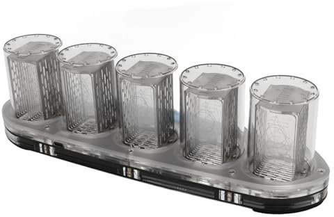 RGB Röhrenuhr, LED Digital Glüh Tischuhr, USB betriebener Nixie Röhrenwecker, für Schlafzimmercomputer, Ausschalt Memory Funktion