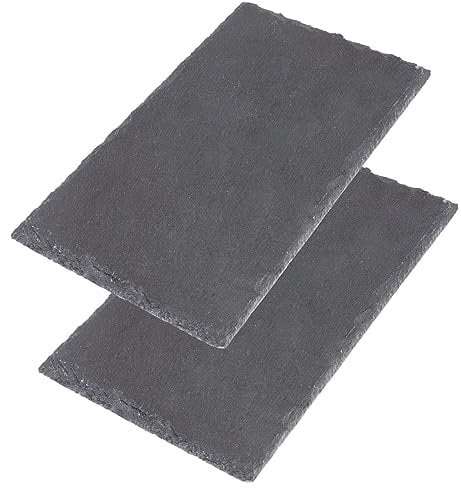 Westmark Naturschiefer-/Servierplatten, 2 Stück, Rechteckig, Fläche: je 30 x 15 cm, Schiefer, Tapas + Friends, 694122E3