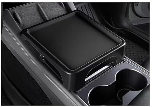 VACSAX Für Tesla Model 3 Y Mittelkonsole Tablett Zentralsteuerung Esstisch Kleiner Tisch Schreibtisch Mittelkonsole Autozubehör (Farbe: Schwarz)