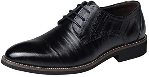 DondPO Herren Anzugschuhe, Smoking Hochzeit Schwarz Oxford Schuhe Anzugschuhe Leder Elegante Oktoberfest Haferlschuhe Schnürschuhe Business Schuhe Casual Modern Klassischer Derby Schuhe Lederschuhe #