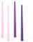 11.81'' 4pcs Taper Candles Sticks, Long Tall Thin Candles Unscented Smokeless Gradient Color Tapered Candlesticks for Table Home Dinner Wedding Festival (Purple Series)
