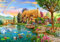 Bluebird - Cottage am See, 1000 Teile Puzzle - EIN Schwanensee in Einer verzauberten Landschaft - Puzzle für Erwachsene