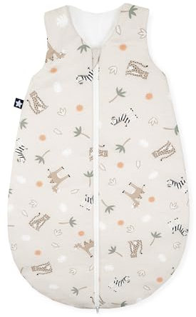 Julius Zöllner Sommerschlafsack Jersey, 0,5 TOG, waschbar bei 60°C, Made in Germany, OEKO TEX Standard 100, Savanne beige, Gr. 68/74