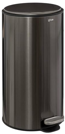 5five - Poubelle métal 30l Delta noiraune