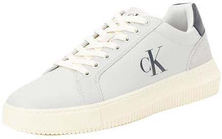Calvin Klein Herren Cupsole Sneaker Chunky Authentic Schuhe, Grau (O Mushroom/C White/Navy), 41