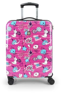 Valigia da Cabina Sticker rigida con capacità di 37,4 L, fucsia