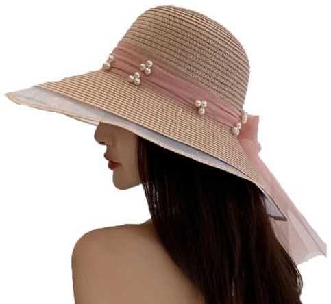WUODHTW Chapeau de paille à large bord pour femme - Chapeau de paille pliable - Chapeau de paille Luffy, +Poudre de viande, taille unique