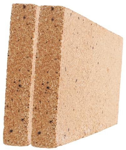 Warmhm 2 Piezas Ladrillos refractarios para chimenea cesta bohemio contenedores decoración bloque aislante para estufa de leña Ladrillos de horno para cocer arcilla. ladrillos de