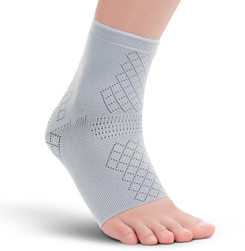 INDEEMAX Sprunggelenkbandage für Damen&Männer, Fußbandage Sprunggelenk für Plantarfasziitis & Achillessehnen, Arthritis, Knöchelbandage Sports, Laufen, Rehabilitation,Single M
