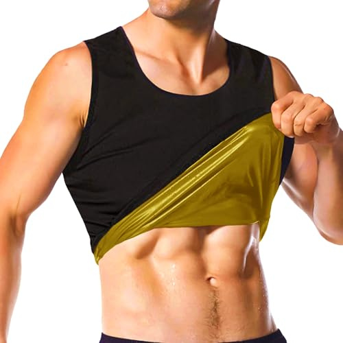 Everfion Sauna Vest for Men Waist Trainer,Sleeveless Sauna Suit Weight Loss,Sauna Shirt Compression Tank Top