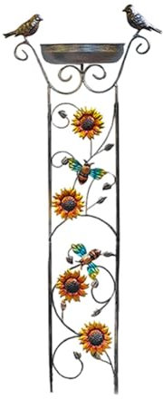 MagiDeal Trellis Vogelbad für Outdoor für Kletterpflanzen, dekorative, robuste Vogelbadschalen -Hofdekoration für Gartenblumenbett, Biene
