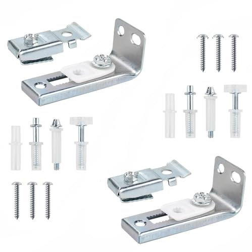 18 Pcs Bi-Fold Door Repair Kit, Bifold Hardware Repair Replacement Part with 3/8 Pivots, 7/8 to 1 Guide Wheel and Brackets for Accordion Barn Folding Door
