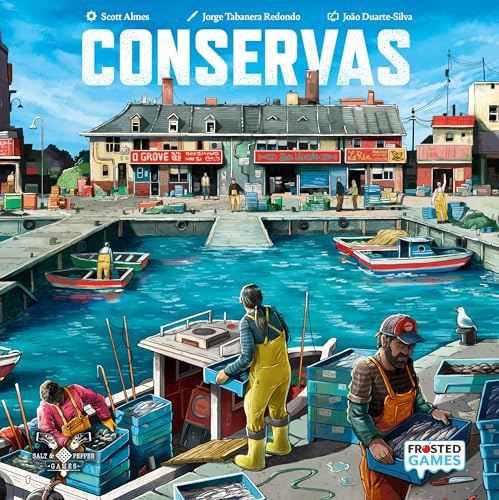 Frosted Games - Conservas - Solo-Spiel, 1 Spieler, 25-40 Minuten, Bag-Building, Szenarios, Fischfang