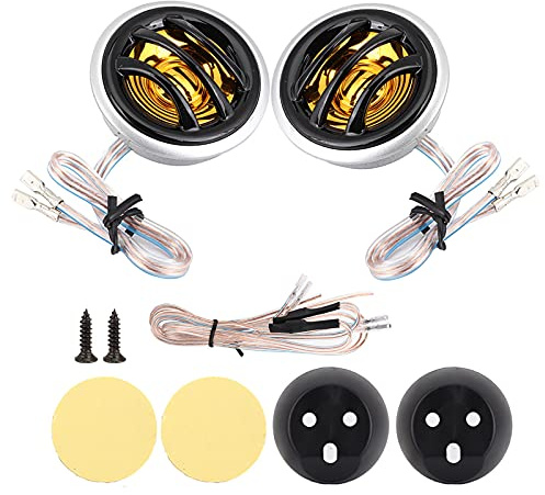 CEMTUKLBP 2 Stück 12 V 150 W Auto Mini Super Power Loud Dome Audio Stereo Lautsprecher Hochtöner, Hochleistungs-Auto-Audio-Lautsprecher mit synthetischer Metall-PE-Abdeckung,